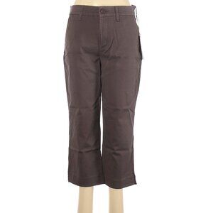 NWT NYDJ Not Your Daughters Jeans Brown Chino Capri Pants Size 8 Made in USA
